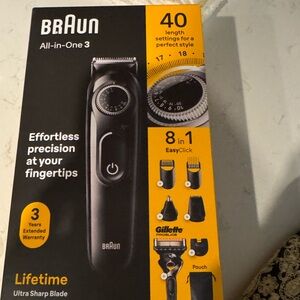 Braun All-in-One 3 Trimmer Kit (8-in-1) – New in Box